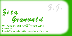 zita grunvald business card